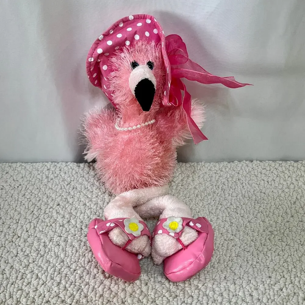 Sarasota Pink Flamingo Plush Beanie Ganz 15